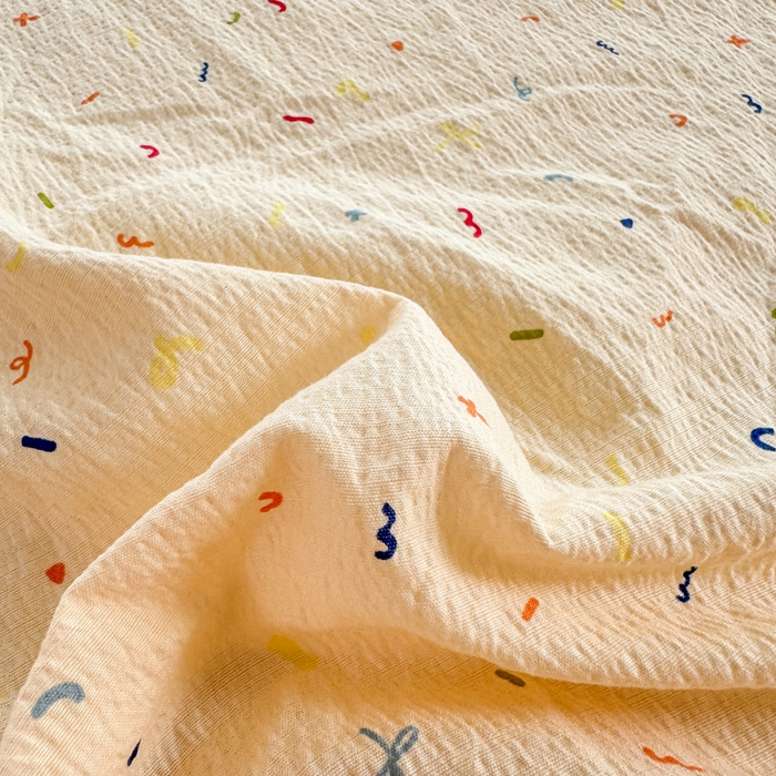 91家纺网 家纺一手货源 找家纺 仟网汇 2025新款云感棉双层纱床笠 芝士奶酪