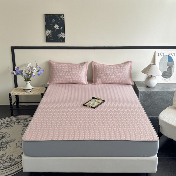 91家纺网 家纺一手货源 找家纺 （总）瑞兴纺 2025新款高分子PE软凉席绣花款床笠款