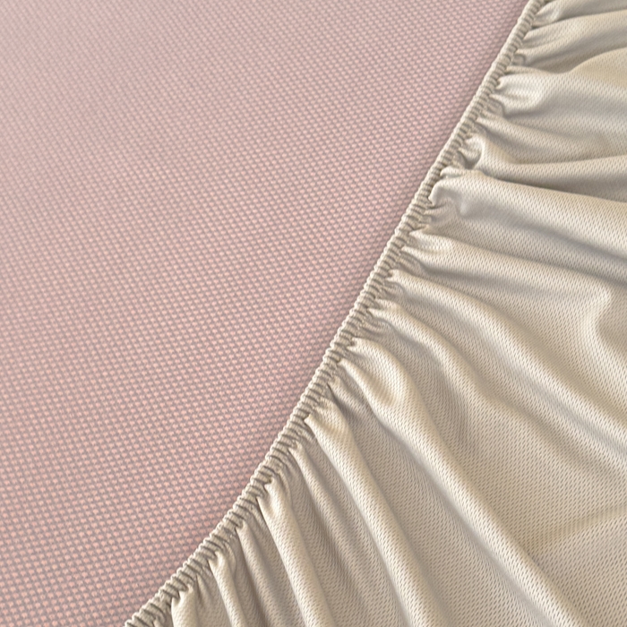 91家纺网 家纺一手货源 找家纺 瑞兴纺 2025新款高分子PE软凉席绣花款床笠款 床笠款-花之语-粉