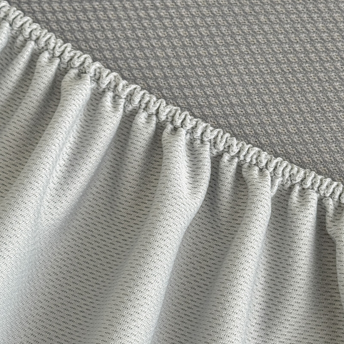 91家纺网 家纺一手货源 找家纺 瑞兴纺 2025新款高分子PE软凉席绣花款床笠款 床笠款-路易威-灰