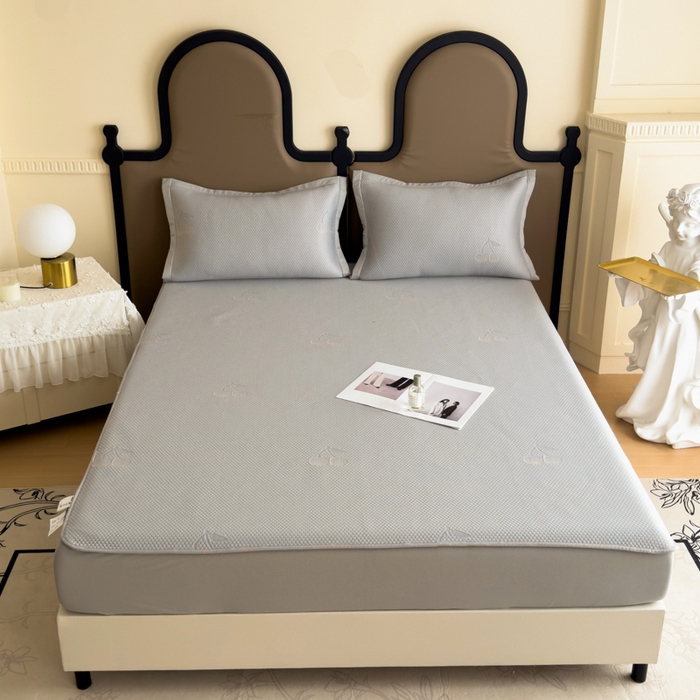 91家纺网 家纺一手货源 找家纺 （总）瑞兴纺 2025新款高分子PE软凉席绣花款床笠款