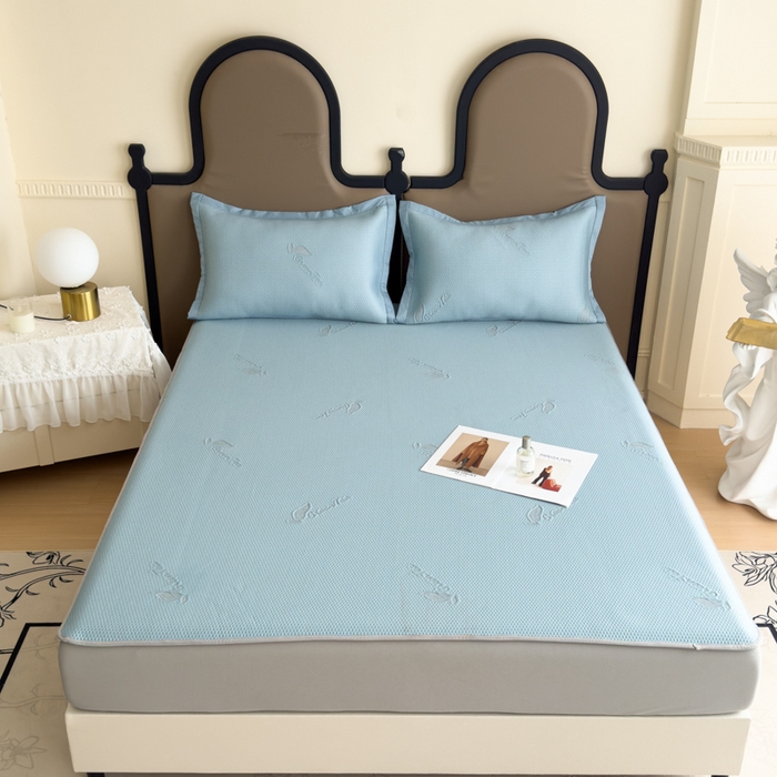 91家纺网 家纺一手货源 找家纺 （总）瑞兴纺 2025新款高分子PE软凉席绣花款床笠款