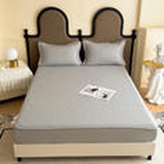 瑞兴纺 2025新款高分子PE软凉席绣花款床笠款 床笠款-樱桃-灰