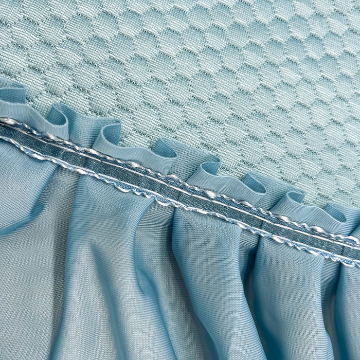 91家纺网 家纺一手货源 找家纺 瑞兴纺 2025新款高分子PE软凉席款床裙款 床裙款-五朵金花-蓝