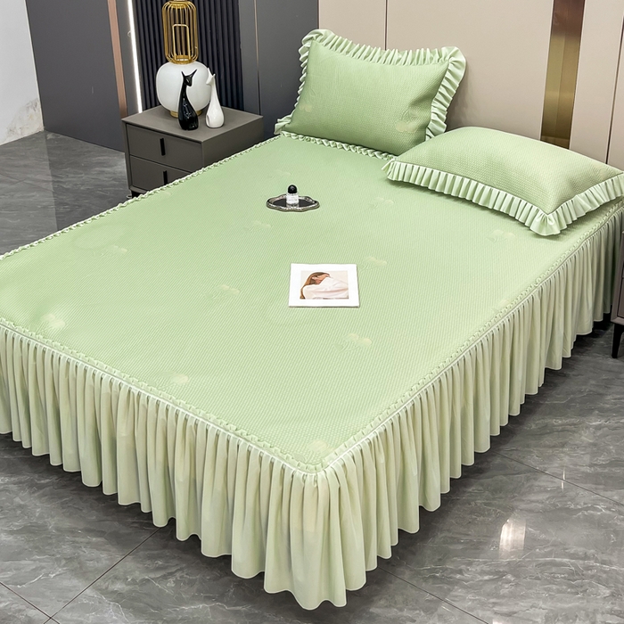 91家纺网 家纺一手货源 找家纺 （总）瑞兴纺 2025新款高分子PE软凉席款床裙款