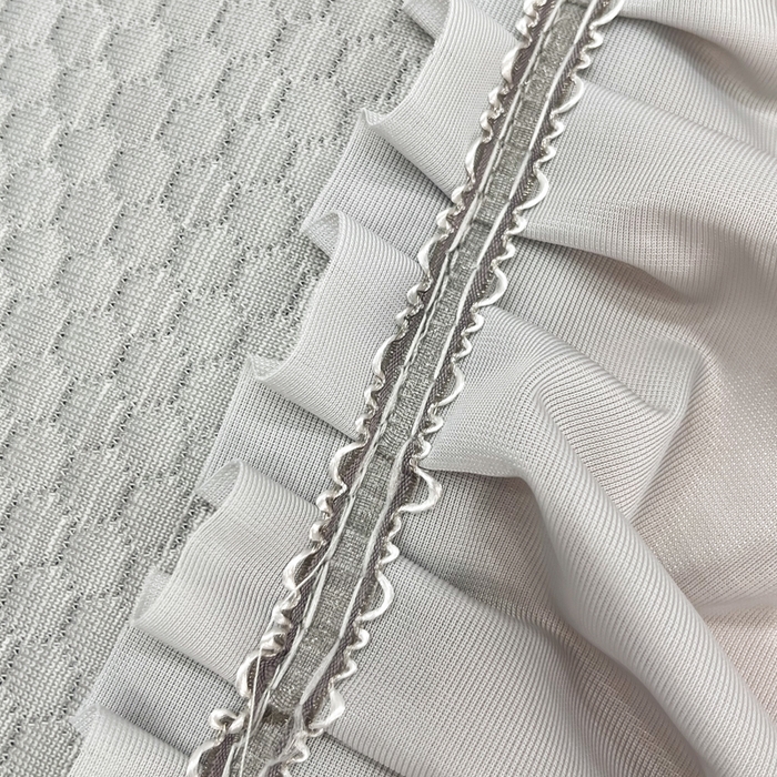 91家纺网 家纺一手货源 找家纺 瑞兴纺 2025新款高分子PE软凉席款床裙款 床裙款-五朵金花-灰