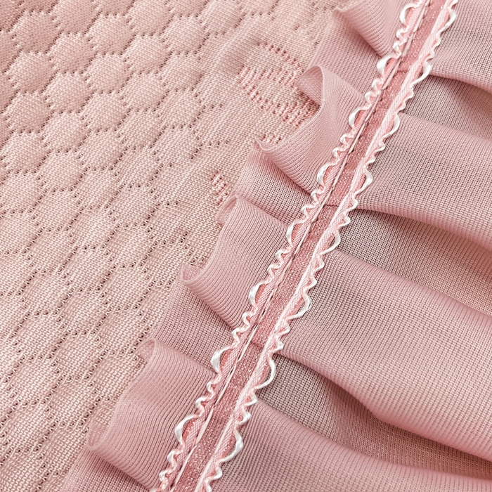 91家纺网 家纺一手货源 找家纺 瑞兴纺 2025新款高分子PE软凉席款床裙款 床裙款-沐夕-粉