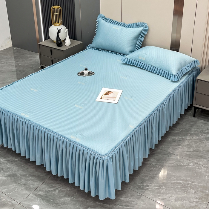 91家纺网 家纺一手货源 找家纺 （总）瑞兴纺 2025新款高分子PE软凉席款床裙款