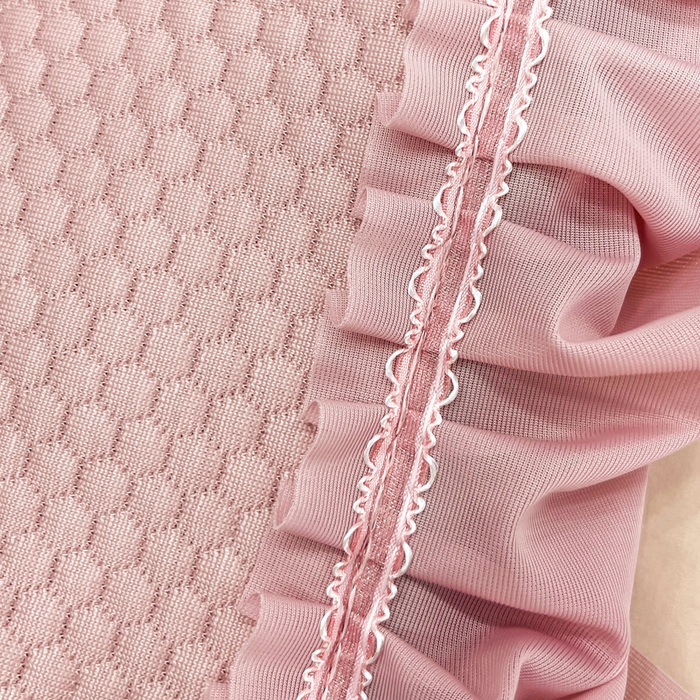 91家纺网 家纺一手货源 找家纺 瑞兴纺 2025新款高分子PE软凉席款床裙款 床裙款-玫瑰之恋-粉