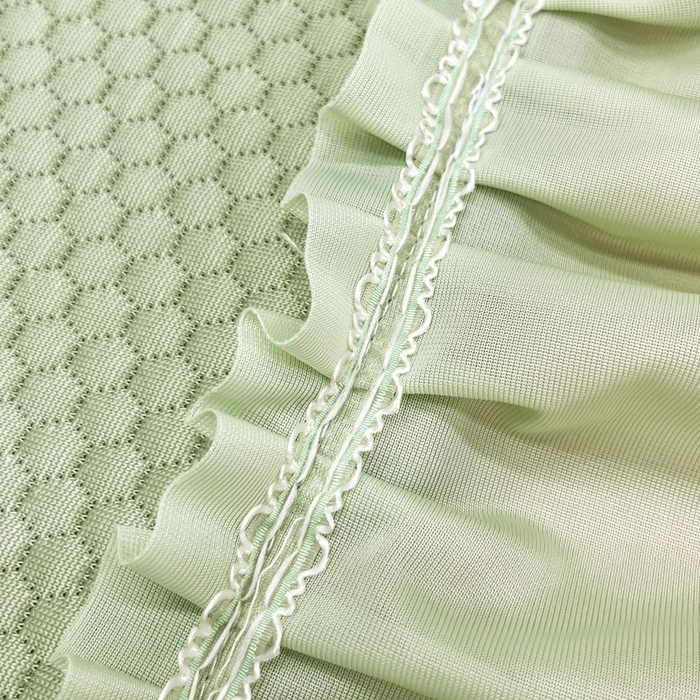91家纺网 家纺一手货源 找家纺 瑞兴纺 2025新款高分子PE软凉席款床裙款 床裙款-沐夕-绿