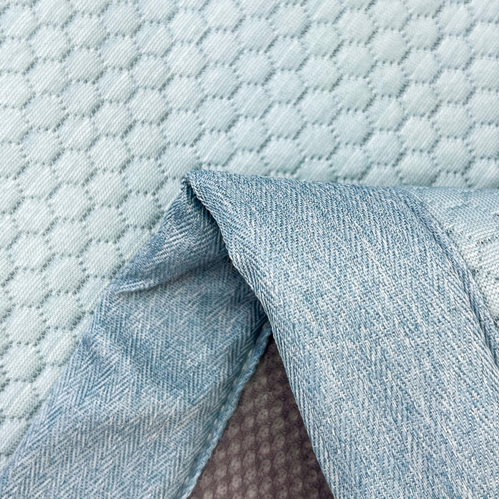 91家纺网 家纺一手货源 找家纺 瑞兴纺 2025新款高分子PE软凉席绣花款床单款 床单款-五朵金花-蓝