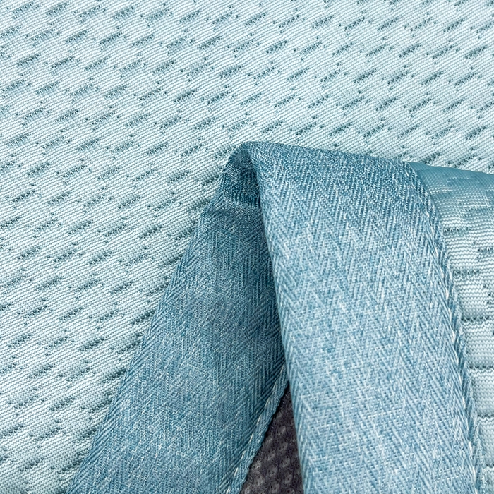 91家纺网 家纺一手货源 找家纺 瑞兴纺 2025新款高分子PE软凉席绣花款床单款 绣花床单款-竹林熊猫-蓝