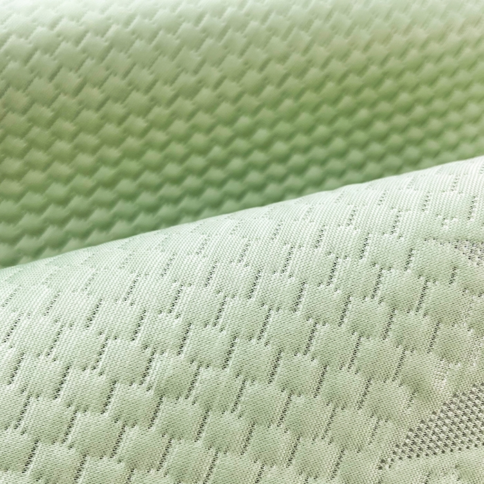 91家纺网 家纺一手货源 找家纺 瑞兴纺 2025新款高分子PE软凉席绣花款床单款 绣花床单款-竹林熊猫-绿