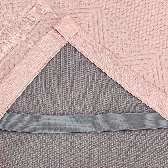 91家纺网 家纺一手货源 找家纺 瑞兴纺 2025新款高分子PE软凉席绣花款床单款 床单款-路易威-粉