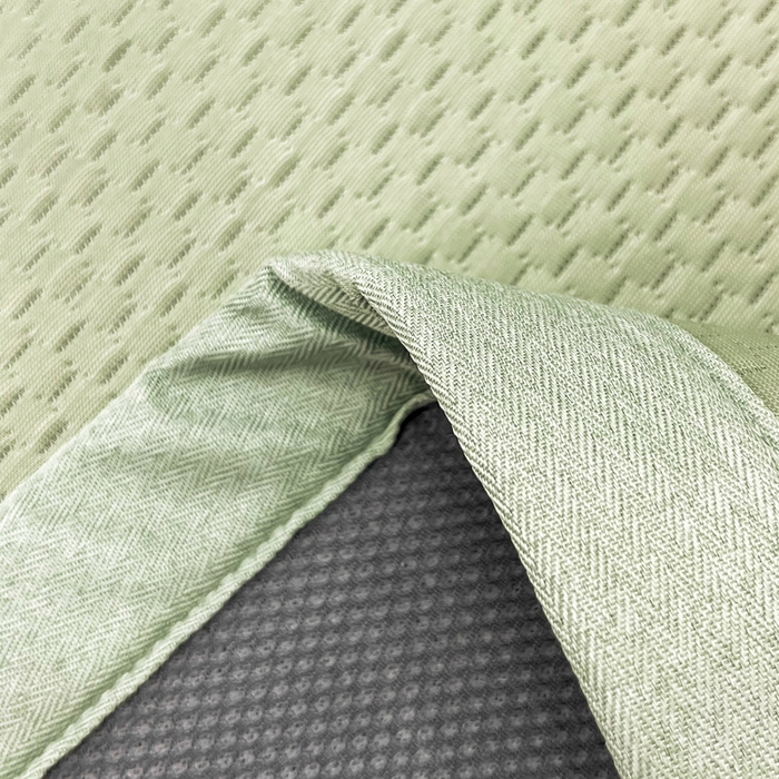 91家纺网 家纺一手货源 找家纺 瑞兴纺 2025新款高分子PE软凉席绣花款床单款 床单款-枫竹-绿