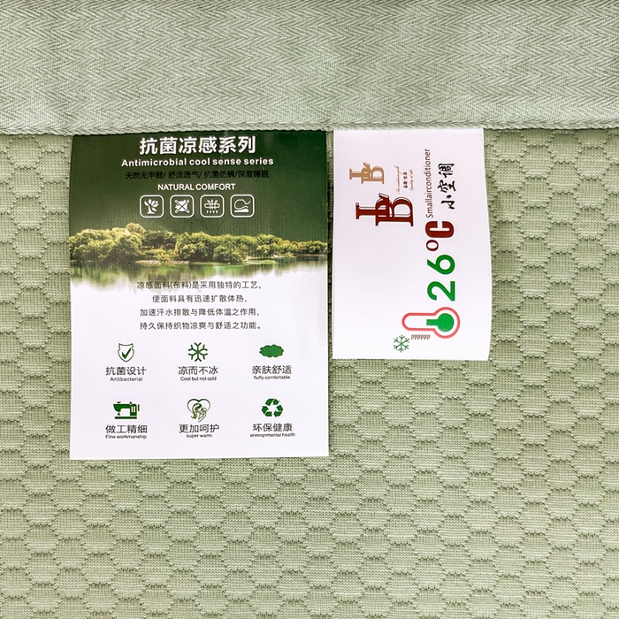 91家纺网 家纺一手货源 找家纺 瑞兴纺 2025新款高分子PE软凉席绣花款床单款 床单款-五朵金花-绿