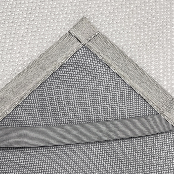 91家纺网 家纺一手货源 找家纺 瑞兴纺 2025新款高分子PE软凉席绣花款床单款 床单款-华夫格-灰