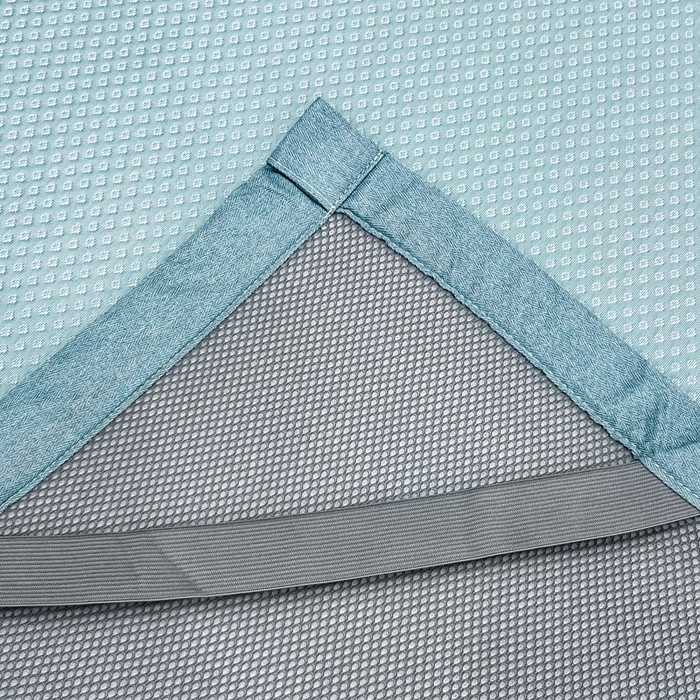 91家纺网 家纺一手货源 找家纺 瑞兴纺 2025新款高分子PE软凉席绣花款床单款 床单款-华夫格-蓝