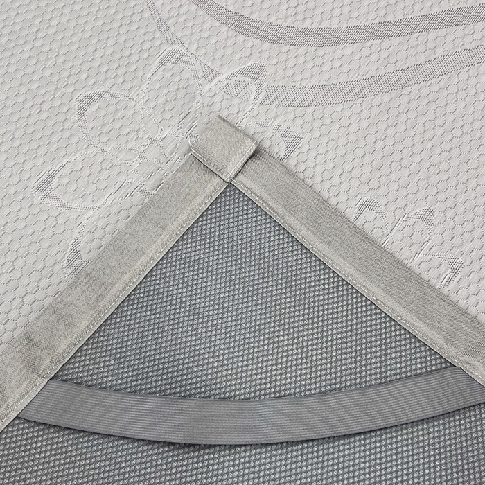 91家纺网 家纺一手货源 找家纺 瑞兴纺 2025新款高分子PE软凉席绣花款床单款 床单款-五朵金花-灰