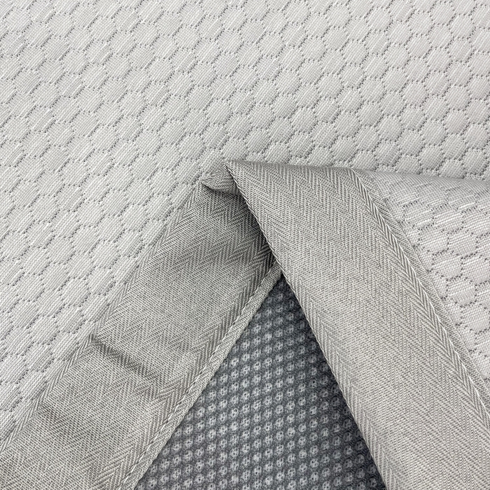 91家纺网 家纺一手货源 找家纺 瑞兴纺 2025新款高分子PE软凉席绣花款床单款 床单款-五朵金花-灰