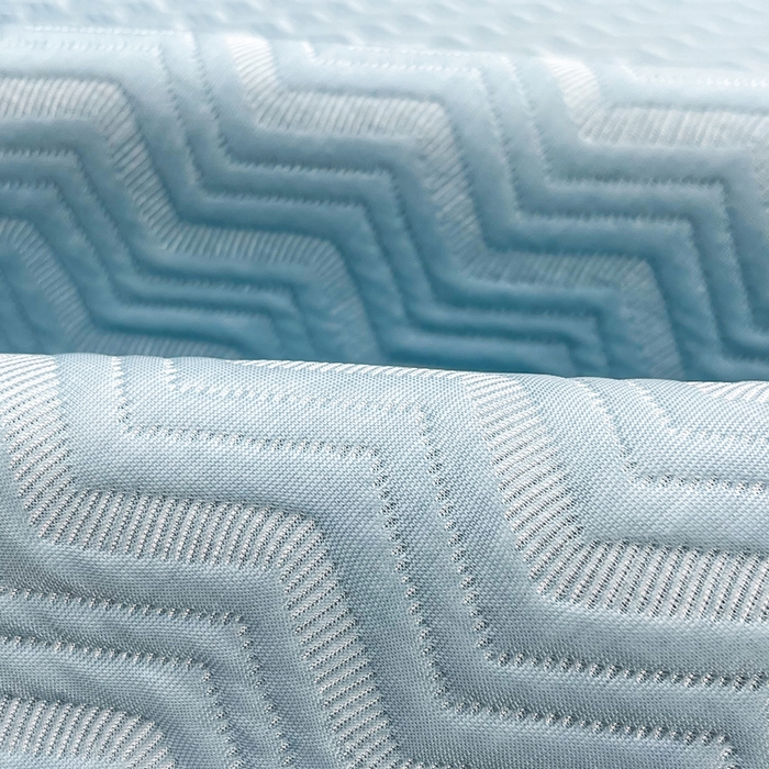 91家纺网 家纺一手货源 找家纺 瑞兴纺 2025新款高分子PE软凉席绣花款床单款 床单款-风尚-蓝