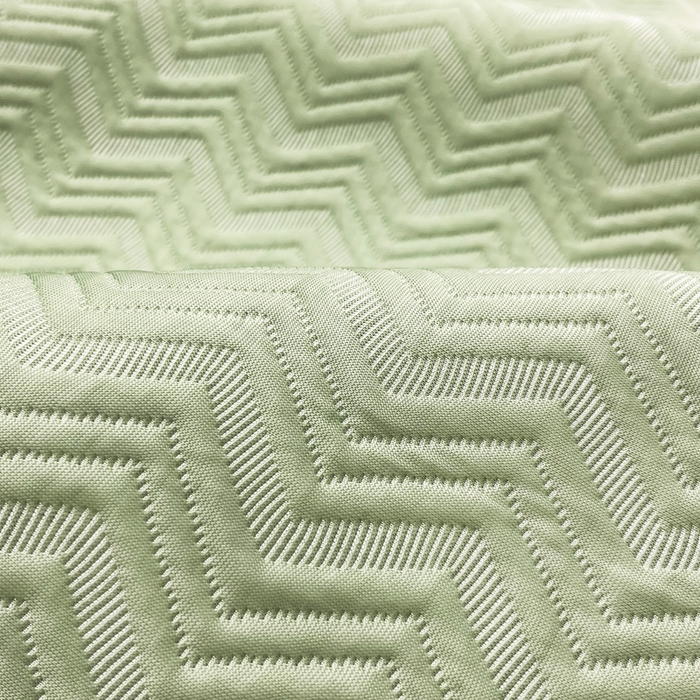 91家纺网 家纺一手货源 找家纺 瑞兴纺 2025新款高分子PE软凉席绣花款床单款 床单款-风尚-绿