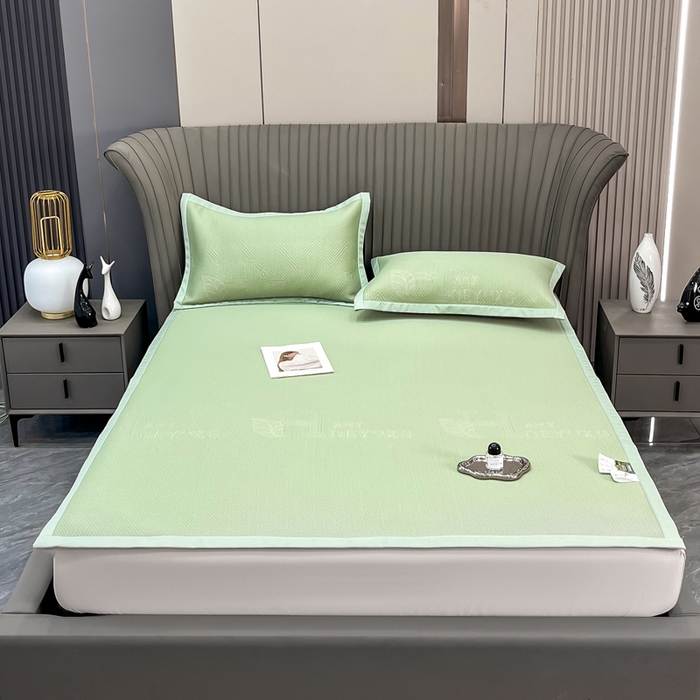 91家纺网 家纺一手货源 找家纺 （总）瑞兴纺 2025新款高分子PE软凉席绣花款床单款