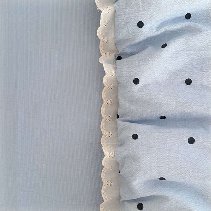 91家纺网 家纺一手货源 找家纺 （总）斯卡诺家纺 2025新款纯棉花边双层纱夏被四件套水洗棉夏被四件套