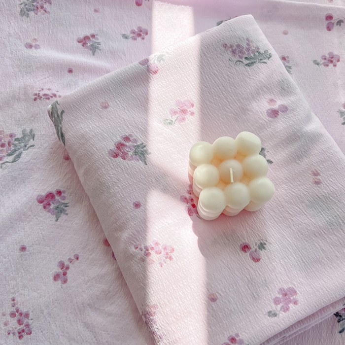 91家纺网 家纺一手货源 找家纺 罗亿家纺 2025新款云感双层纱碎花床单 葡萄七分甜