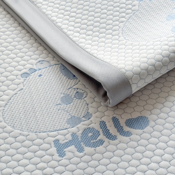 91家纺网 家纺一手货源 找家纺 水云缦 2025新款提花冰豆豆软席 卡皮巴拉-蓝-条席款