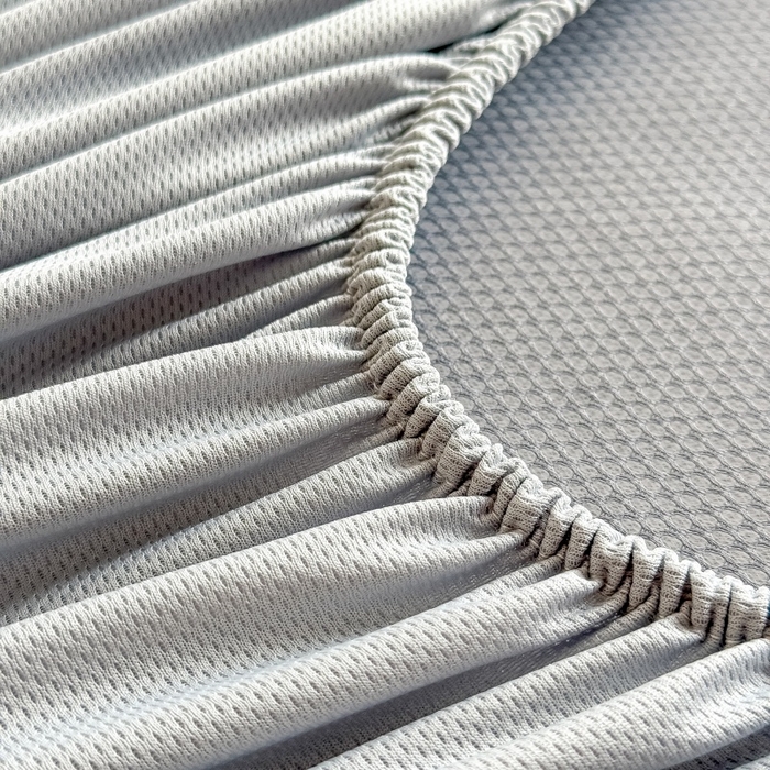 91家纺网 家纺一手货源 找家纺 水云缦 2025新款提花冰豆豆软席床笠款 卡皮巴拉-灰-床笠款