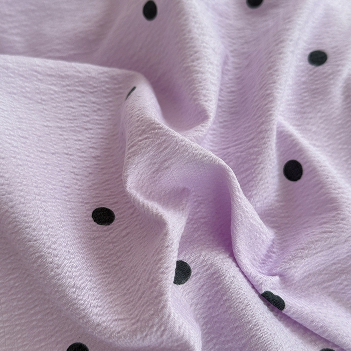 91家纺网 家纺一手货源 找家纺 斯卡诺家纺 2025新款纯棉花边双层纱夏被四件套水洗棉夏被四件套 波点-紫