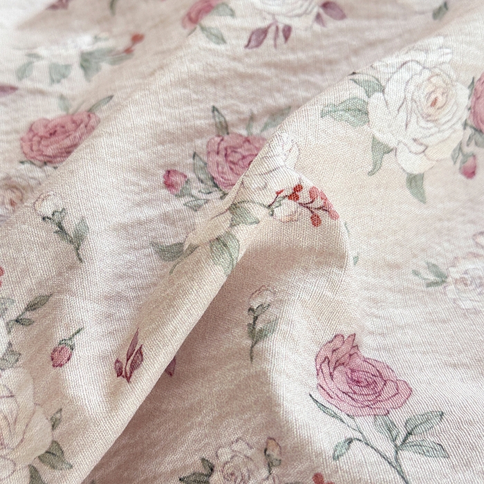 91家纺网 家纺一手货源 找家纺 斯卡诺家纺 2025新款纯棉花边双层纱夏被四件套水洗棉夏被四件套 蔷薇