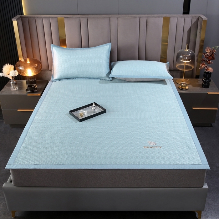 91家纺网 家纺一手货源 找家纺 （总）青雅席业 2025新款纯色PE高分子凉席席子