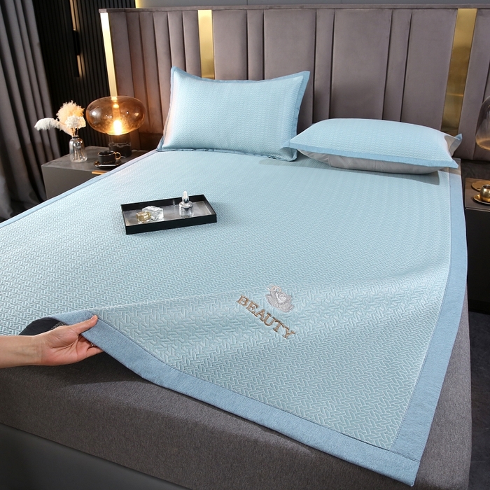 91家纺网 家纺一手货源 找家纺 （总）青雅席业 2025新款纯色PE高分子凉席席子