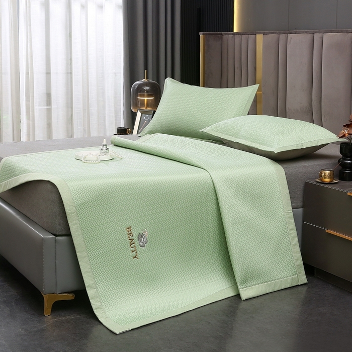 91家纺网 家纺一手货源 找家纺 （总）青雅席业 2025新款纯色PE高分子凉席席子