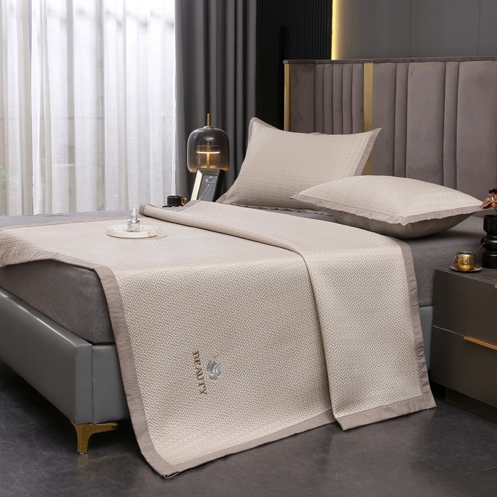 91家纺网 家纺一手货源 找家纺 （总）青雅席业 2025新款纯色PE高分子凉席席子