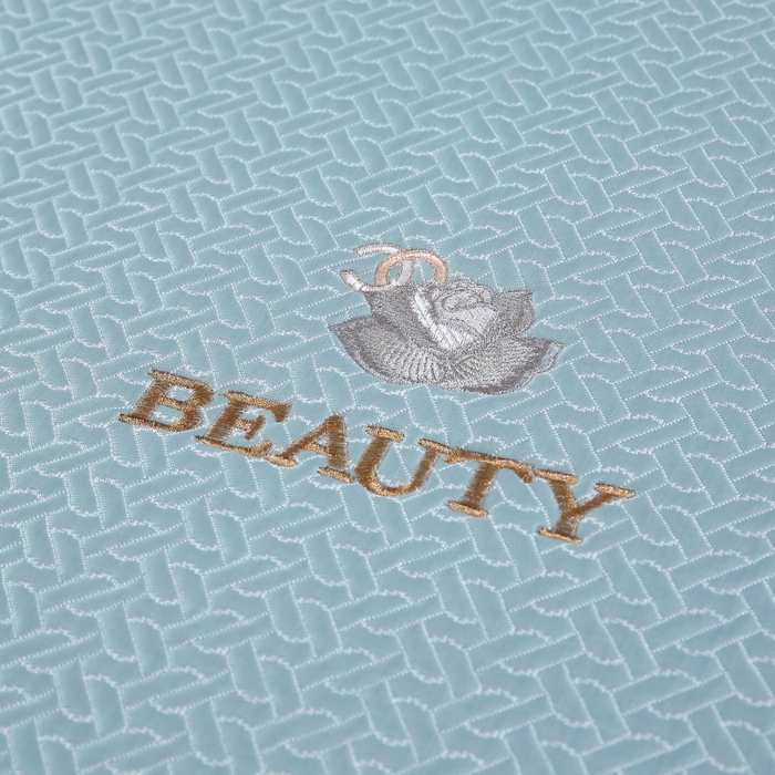 91家纺网 家纺一手货源 找家纺 青雅席业 2025新款纯色PE高分子凉席席子 宾利蓝