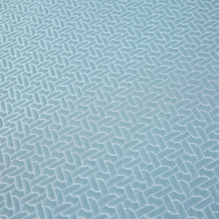 91家纺网 家纺一手货源 找家纺 青雅席业 2025新款纯色PE高分子凉席席子 宾利蓝