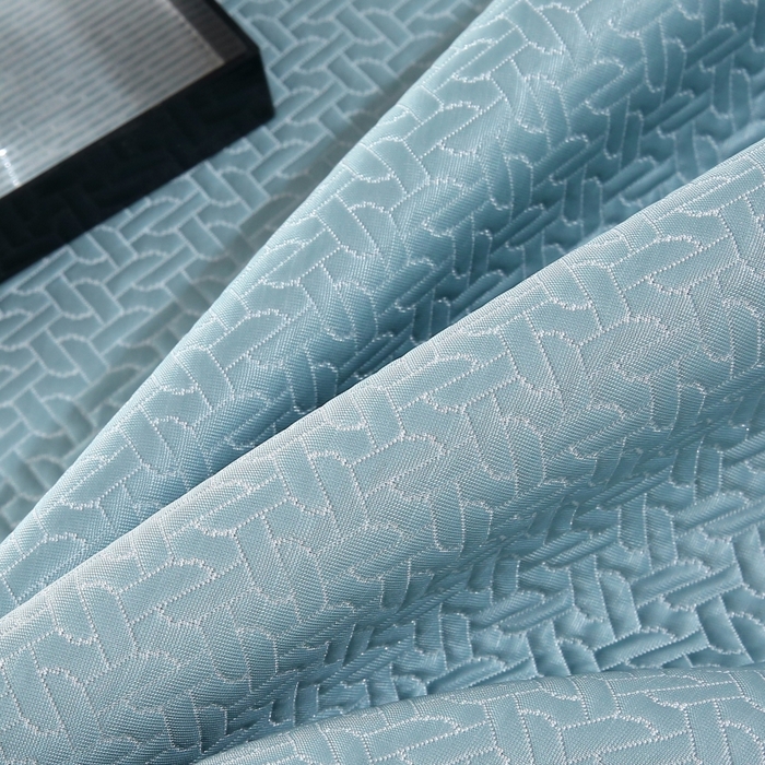 91家纺网 家纺一手货源 找家纺 青雅席业 2025新款纯色PE高分子凉席席子 宾利蓝