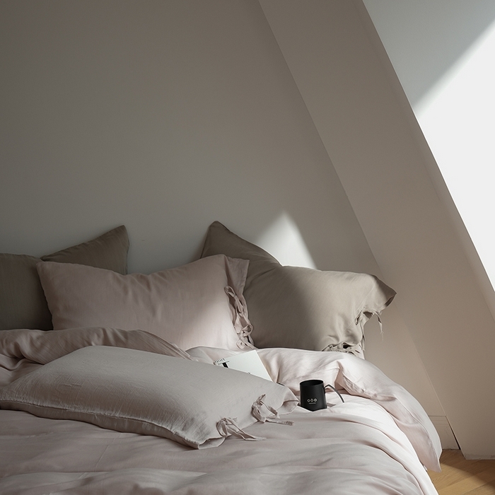 91家纺网 家纺一手货源 找家纺 简纯主义 2025春夏新款60S进口兰精天丝日系系绳四件套--山本 山本-晨曦