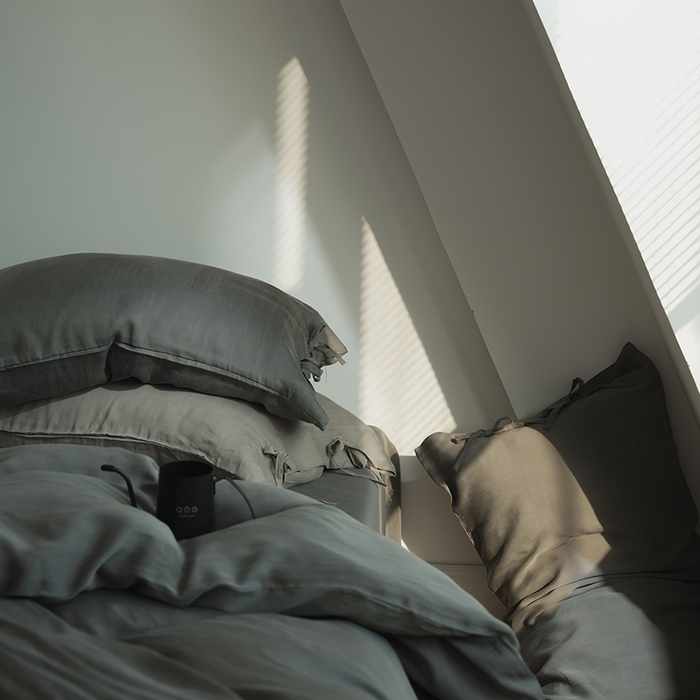 91家纺网 家纺一手货源 找家纺 简纯主义 2025春夏新款60S进口兰精天丝日系系绳四件套--山本 山本-黑暮