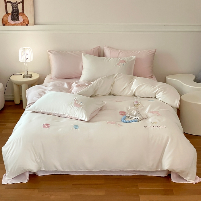 91家纺网 家纺一手货源 找家纺 （总）圆岛家纺 2025新款60S萌宠系列莱赛尔四件套