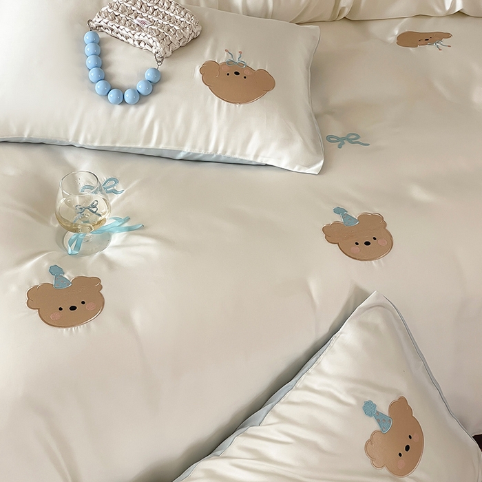 91家纺网 家纺一手货源 找家纺 圆岛家纺 2025新款60S萌宠系列四件套 派对日