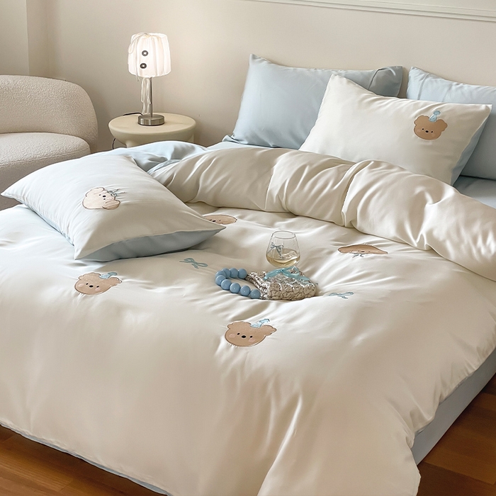 91家纺网 家纺一手货源 找家纺 圆岛家纺 2025新款60S萌宠系列四件套 派对日