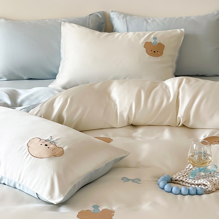 91家纺网 家纺一手货源 找家纺 圆岛家纺 2025新款60S萌宠系列四件套 派对日