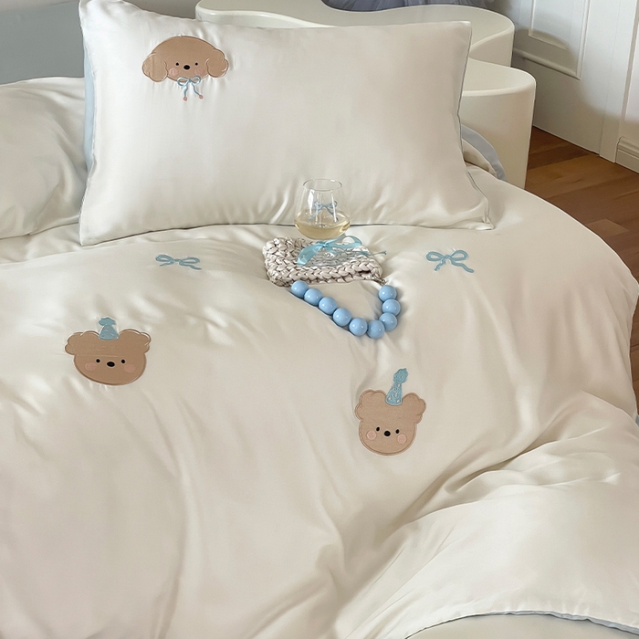 91家纺网 家纺一手货源 找家纺 圆岛家纺 2025新款60S萌宠系列四件套 派对日