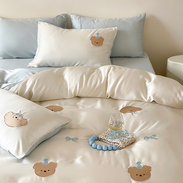 91家纺网 家纺一手货源 找家纺 圆岛家纺 2025新款60S萌宠系列四件套 派对日