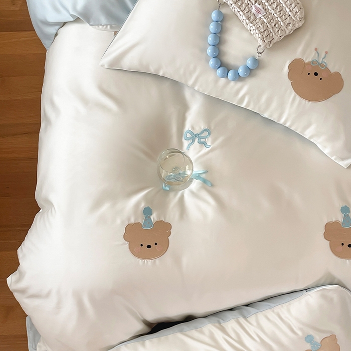 91家纺网 家纺一手货源 找家纺 圆岛家纺 2025新款60S萌宠系列四件套 派对日