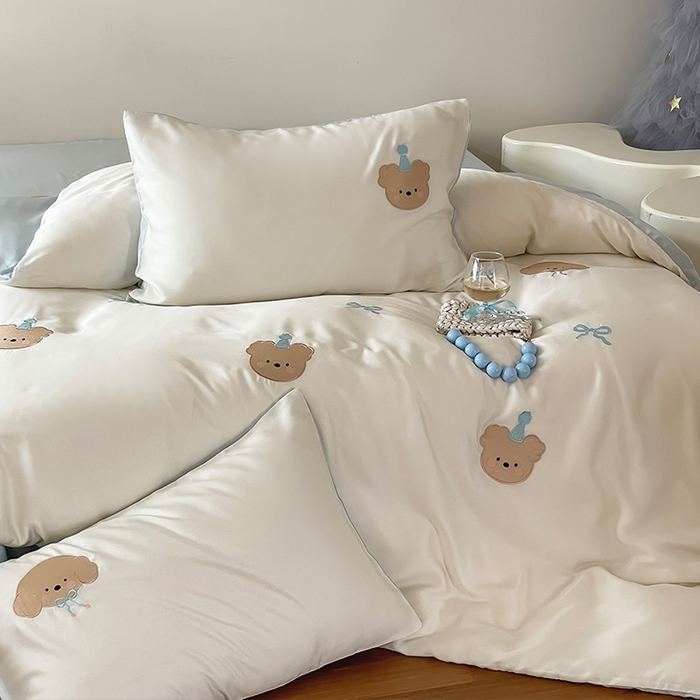 91家纺网 家纺一手货源 找家纺 圆岛家纺 2025新款60S萌宠系列四件套 派对日